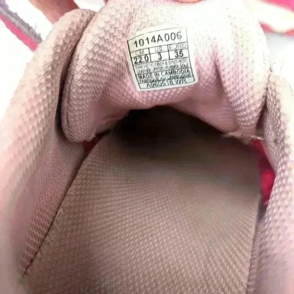Girls Asics Pink Running shoes - size 3 - Picture 4 of 5